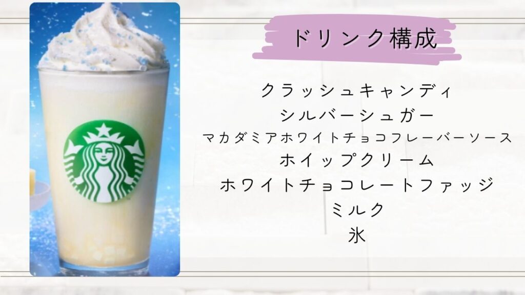 マカダミアホワイトスノーチョコレートフラペチーノの値段・中身・カロリーは？